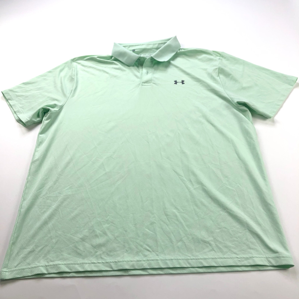 Under Armour The Performance Polo XXL Golf SS Button Solid Shirt Green